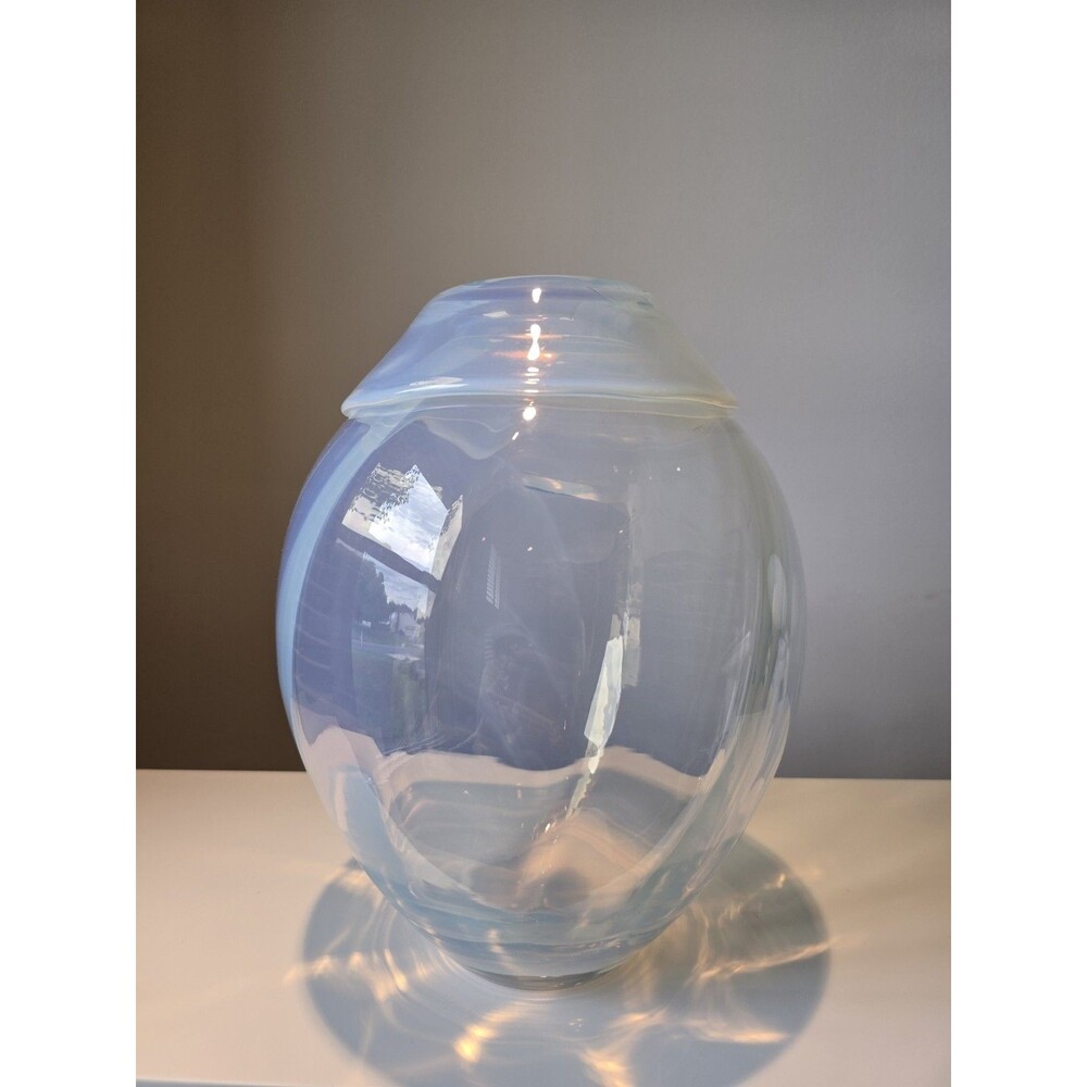 Evolution by Waterford Optic Opal 12" Vase Opalescent Art Glass Made in Poland